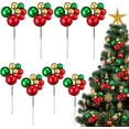 thumbnail image 1 of Dalrosia 8PCS Christmas Ball Ornaments on Wired Picks Shatterproof Xmas Ball Picks for Christmas Tree Vase Wreath Stairs Garland Decoration Supplies, 1 of 7