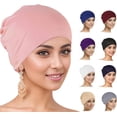 thumbnail image 1 of Dalrosia 9PCS Women Chemo Hat Stretchy Turban Beanie,Pre Tied Chemo Head Scarf Beanie Skull Cover Cap for Women Hair Loss, 1 of 6