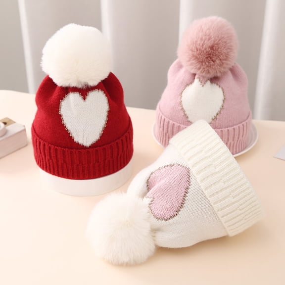 Dalrosia Baby Girl Beanie Winter Baby Boy Hat with Pom pom Warm Infant Knitted Hats Toddler Kid Beanies
