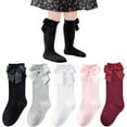 thumbnail image 1 of Dalrosia Baby Girls Knee High Socks Cotton Uniform Socks Tube Ruffled Stockings Newborn Infant Toddler, 1 of 5