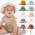 thumbnail image 1 of Dalrosia Baby Sun Hat Toddler Cap Beach Hats with UPF 50+ Protective Sunscreen Newborn Bucket Hat for Boys Girls 3-12M, 1 of 4