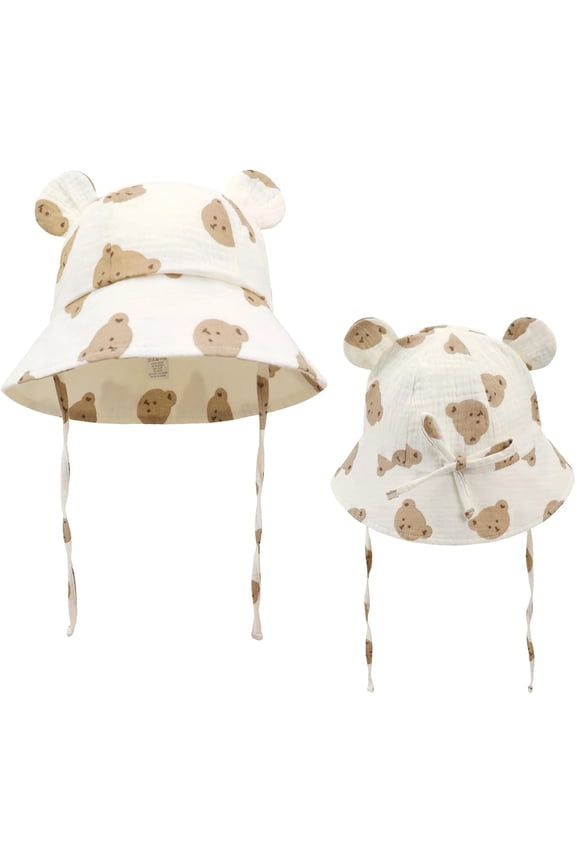 Baby Sun Hat UPF 50+ Sun Protection Baby Bucket Hat Summer Beach Hats with Wide Brim for Boys & Girls