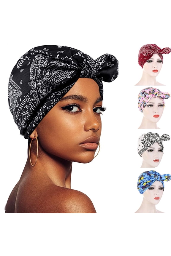 Beanies for Women, Bow Turbans Chemo Headwear Bonnet Sleeping Cap