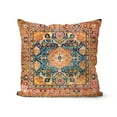 thumbnail image 1 of Dalrosia Boho Pillow Covers Carpet Pattern Decorative Pillow Cover Retro Rust Floral Throw Pillow Covers Linen Decorative Pillow Covers for Couch Living Room Sofa, 18X18 in, 1 of 6