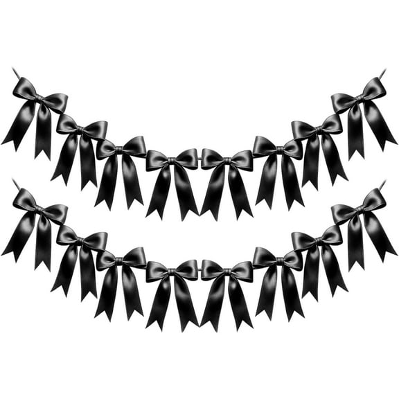 Dalrosia Bow Garlands Banner Decoration,Pre-Strung Satin Ribbon Ornaments for Birthday,Bachelorette Party,Bridal Shower,Wedding,Engagement,Baby Shower, Graduation Decor,Anniversary