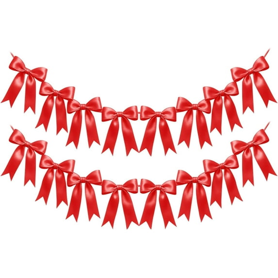 Dalrosia Bow Garlands Banner Decoration,Pre-Strung Satin Ribbon Ornaments for Birthday,Bachelorette Party,Bridal Shower,Wedding,Engagement,Baby Shower, Graduation Decor,Anniversary