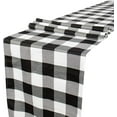 thumbnail image 1 of Dalrosia Buffalo Check Table Runner Cotton White and Black Plaid Classic Stylish Design for Family Dinner Christmas Holiday Birthday Party Table Home Decoration, 1 of 6