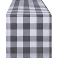 thumbnail image 1 of Dalrosia Buffalo Plaid Table Runner 13''x72'' Gray and White Check Christmas Table Runner Gingham Table Runner for Family Dinner Outdoor or Indoor Parties Thanksgiving Christmas & Gathering, 1 of 4