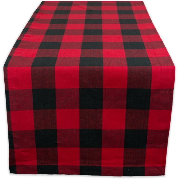 Dalrosia Buffalo Plaid Table Runner 13''x72'' Red and Black Check Christmas Table Runner Gingham Table Runner for Family Dinner Outdoor or Indoor Parties Thanksgiving Christmas & Gathering