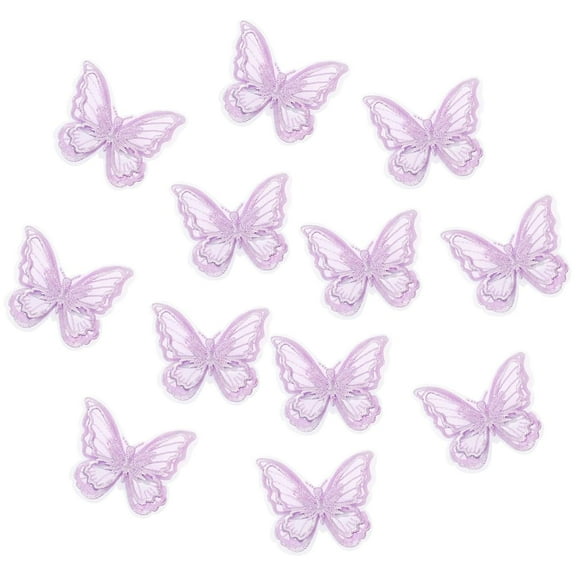 Dalrosia Butterfly Hair Clips Penta Angel 12PCS Lace Embroidery Flower Butterfly Hair Bow Pins Wedding Hair Accessories for Women Halloween Party Decor