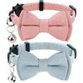 thumbnail image 1 of Dalrosia Cat Collar with Bell and Bowtie, Adjustable Breakaway Cat Collars Kitten Small Puppy Safety Bow Tie Solid Wedding Basic Color Cat Bow Tie Collar, 1 of 5