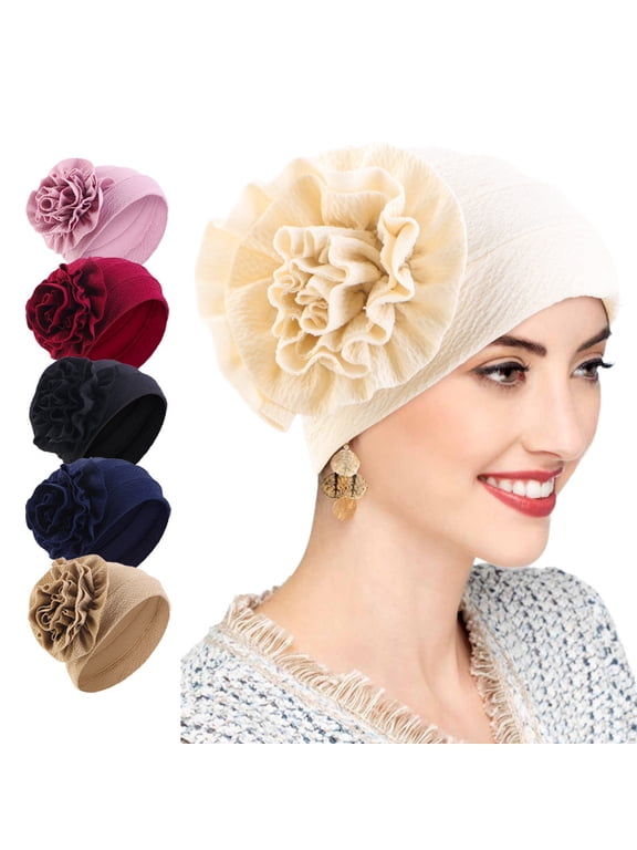 Chemo Turban Headwear, Soft Cancer Headwear Elastic Cancer Cap for Women with Hair Loss