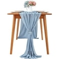 thumbnail image 1 of Dalrosia Chiffon Table Runner, 29x120 Inches Sheer Wedding Valentines Day Table Runners for Bridal & Baby Shower, Birthday Party Table Decorations, 1 of 7