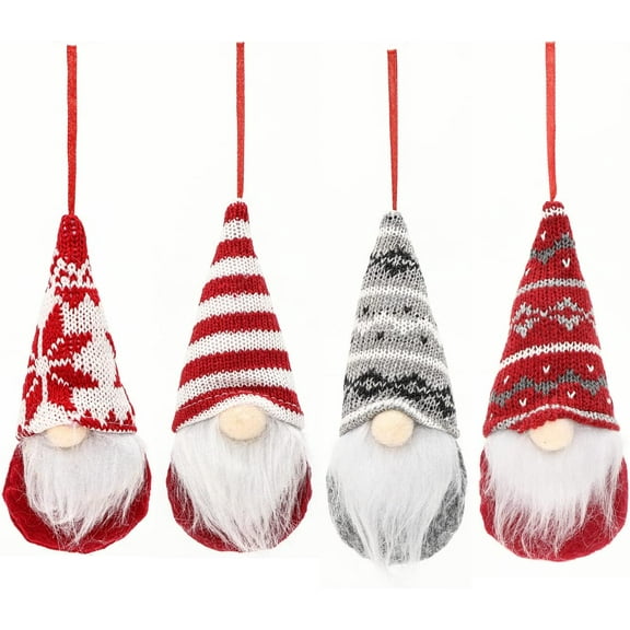 Dalrosia Christmas Gnomes Hanging Ornaments Set of 8, Swedish Gnome Handmade Plush Santa Elves Christmas Tree Hanging Decorations Holiday Xmas Decorations