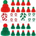 thumbnail image 1 of Dalrosia Christmas Mini Knit Doll Hats and Scarves Decor Mini Santa Hat for Craft DIY for Xmas Tree Wine Bottle Gift, 1 of 6