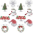 thumbnail image 1 of Dalrosia Christmas Napkin Rings Set of 12, Napkin Rings Holder Serviette Buckles for Christmas Dinning Table Setting-Wedding Receptions, Christmas, Thanksgiving and Holiday Party Dinner Parties, 1 of 4