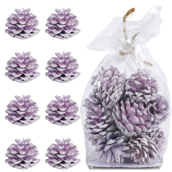 Dalrosia Christmas Pine Cones Natural Mini Pine Cones Christmas Snow Pine Cones Ornaments for Home Decoration Fall and Christmas Crafts, 3 Sizes