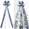 thumbnail image 1 of Dalrosia Christmas Tree Topper, Large Christmas Bow Tree Topper, for Xmas Ornament Holiday Home Wedding Thanksgiving Indoor/Outdoor Decoration, 1 of 6