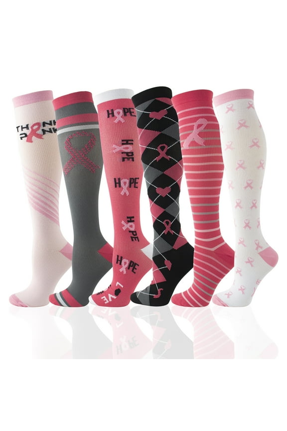 Compression Socks for Women 20-30 mmhg Knee High for Support Nurses Pregnancy Sports Travel Flight Running