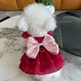 thumbnail image 1 of Dalrosia Dog Dress Harness Vest for Small Girl Dogs with Cute Big Bow Tie Dog Dress Pet Puppy Harness Dress for Small Medium Dogs, 1 of 1