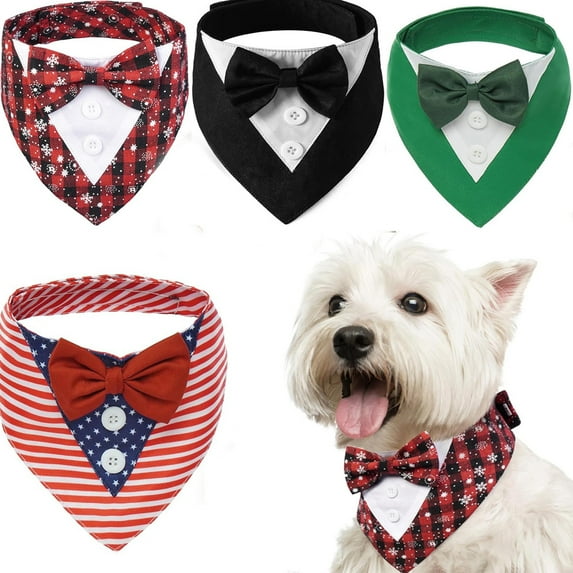 Dalrosia Dog Tuxedo for Dogs,Dog Formal Suit Dogs Attire Pet Bow Tie Puppy Party Costumes Cat Tux Outfits Pets Bandana Cosplay Adjustable Bowties Wedding Birthday Valentines
