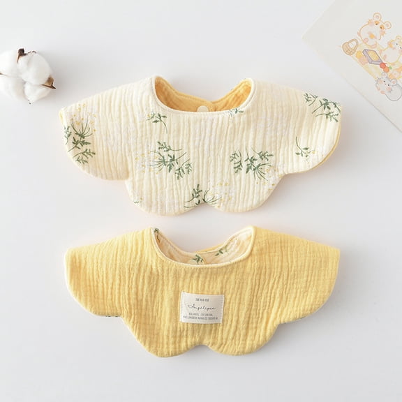 Dalrosia Dual Usage Baby Bibs for Drooling and Teething, Muslin Baby Drool Bibs for Boys & Girls with Hidden Pocket, Soft Cotton, Extra Absorbent, Mess-proof, for Toddler, Newborn, Infant