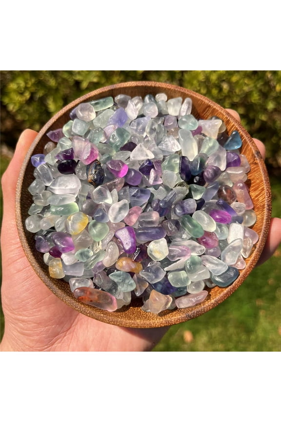 Flourite Crystals Tumbled Chips Crushed Quartz Crystal Stone Crystals and Healing Stones Reiki Chakra Stone Making Home Decoration 100g
