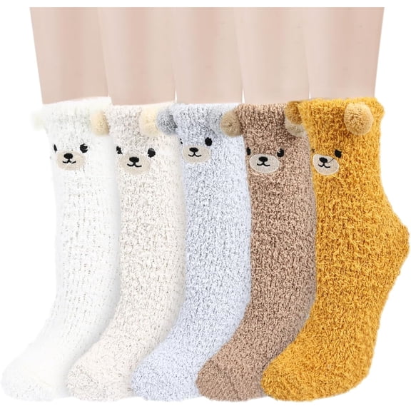Dalrosia Fluffy Fuzzy Socks,Cozy Socks Cloud Comfy -for Home,Sleeping,Halloween,Yoga