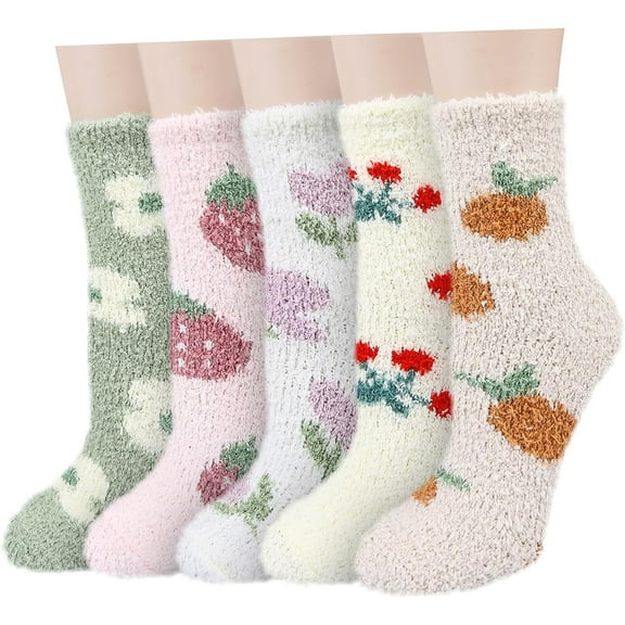 Dalrosia Fluffy Fuzzy Socks,Cozy Socks Cloud Comfy -for Home,Sleeping,Halloween,Yoga