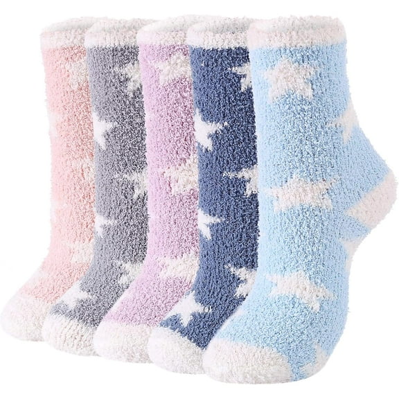 Dalrosia Fluffy Fuzzy Socks,Cozy Socks Cloud Comfy -for Home,Sleeping,Halloween,Yoga