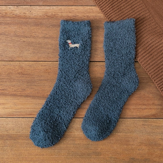 Dalrosia Fuzzy Socks for Men & Women Cozy Fluffy Winter Warm Slipper Socks Microfiber Soft Home Sleeping Socks