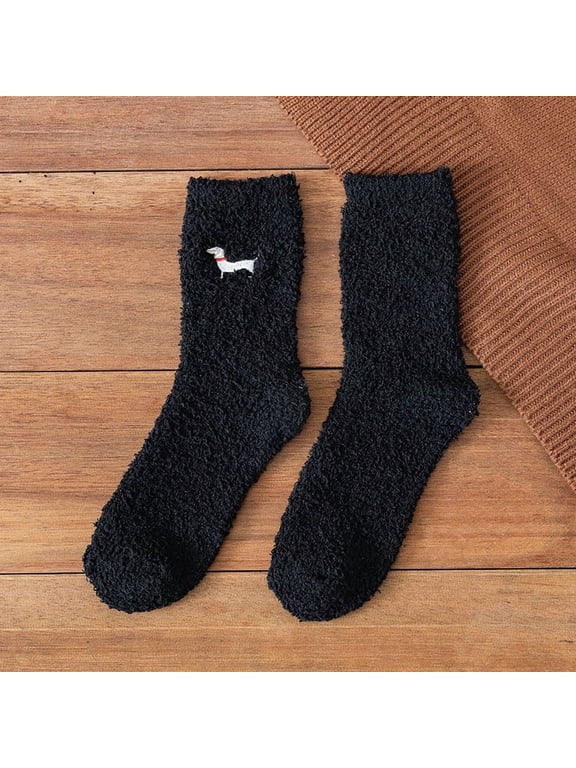 Fuzzy Socks for Men & Women Cozy Fluffy Winter Warm Slipper Socks Microfiber Soft Home Sleeping Socks