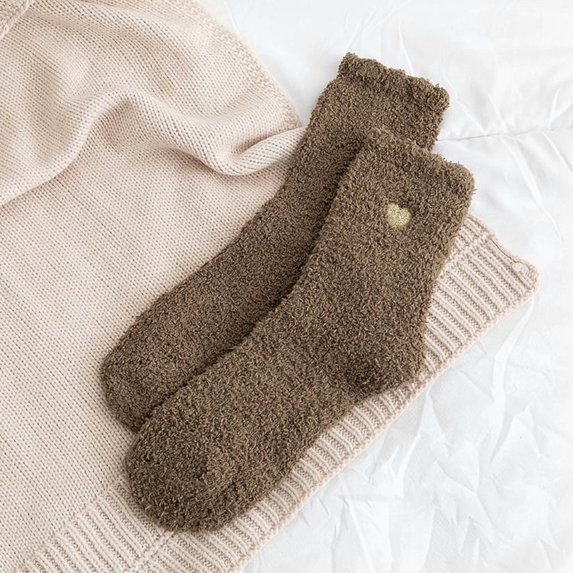 Dalrosia Fuzzy Socks for Women, Super Soft Warm Cozy Socks for Womens Winter, Warm Comfortable Fabric 1 Pairs
