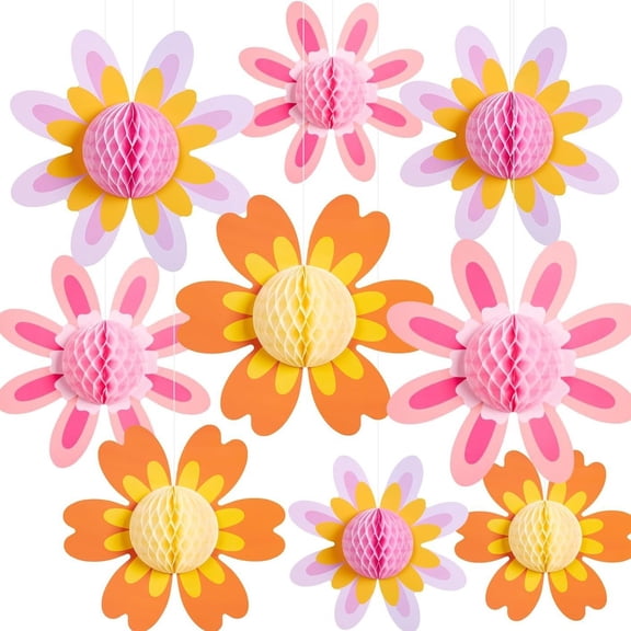 Dalrosia Giant Paper Flowers Honeycomb Balls for Party Pastel Hanging Decorations for Classroom Wall Birthday Wedding Backdrop Bridal Shower Decor