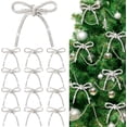 thumbnail image 1 of Dalrosia Glitter Christmas Bows Ornaments with Clip Metal Shiny Christmas Tree Decorations Bows for Wreath Garland Xmas Party Decorations Wedding Baby Shower Home Indoor Outdoor, 1 of 6