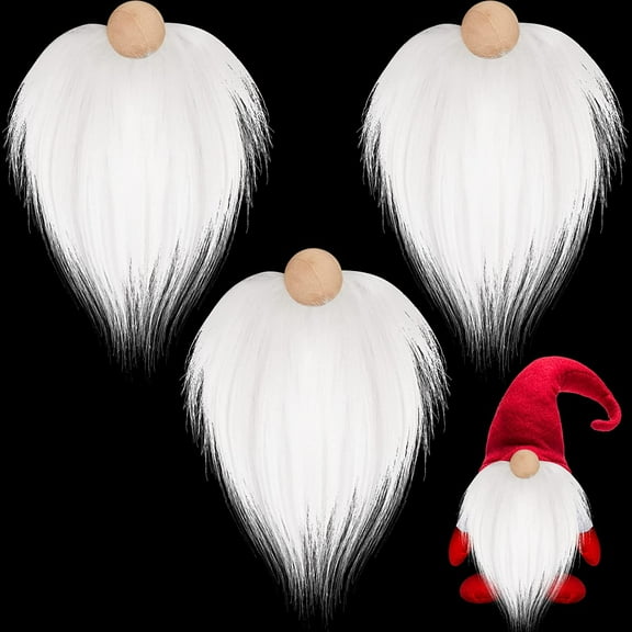 Dalrosia Gnome Beards for Crafting Easter Day Faux Fur Fabric Precut Gnomes Beards Handmade Wood Balls for Halloween Christmas Valentine's Day Independence Day