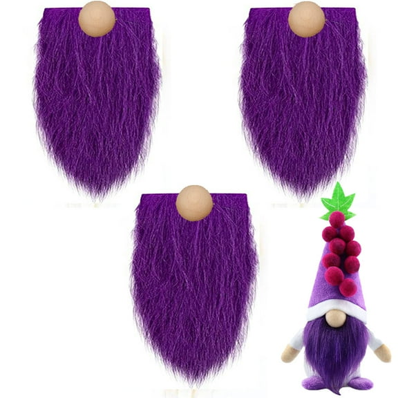 Dalrosia Gnome Beards for Crafting Easter Day Faux Fur Fabric Precut Gnomes Beards Handmade Wood Balls for Halloween Christmas Valentine's Day Independence Day
