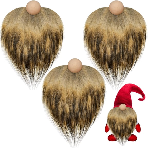 Dalrosia Gnome Beards for Crafting Easter Day Faux Fur Fabric Precut Gnomes Beards Handmade Wood Balls for Halloween Christmas Valentine's Day Independence Day