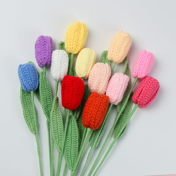 Dalrosia Handmade Crochet Tulips, Crochet Flowers, Crochet Bouquets, Holiday