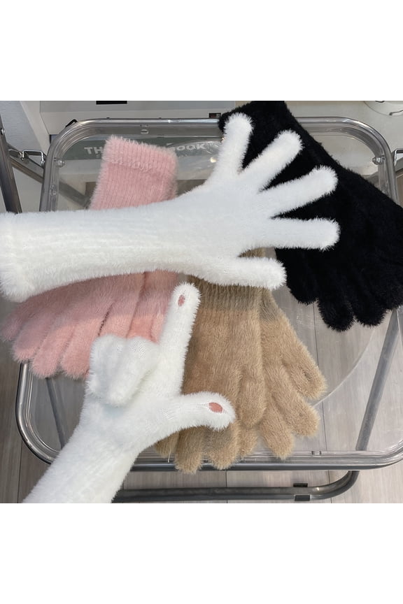 Knit Long Touchscreen Gloves Thermal Gloves Anti-slip Hand Warming Gloves Arm Warmers with Fingers Elastic Men Women Knit Gloves Soft Thermal Texting Gloves