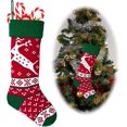 thumbnail image 1 of Dalrosia Knitted Christmas Stockings, Snowflake Reindeer Snowman Cable Knit Stockings for Christmas Candy Gifts Decor, 1 of 4