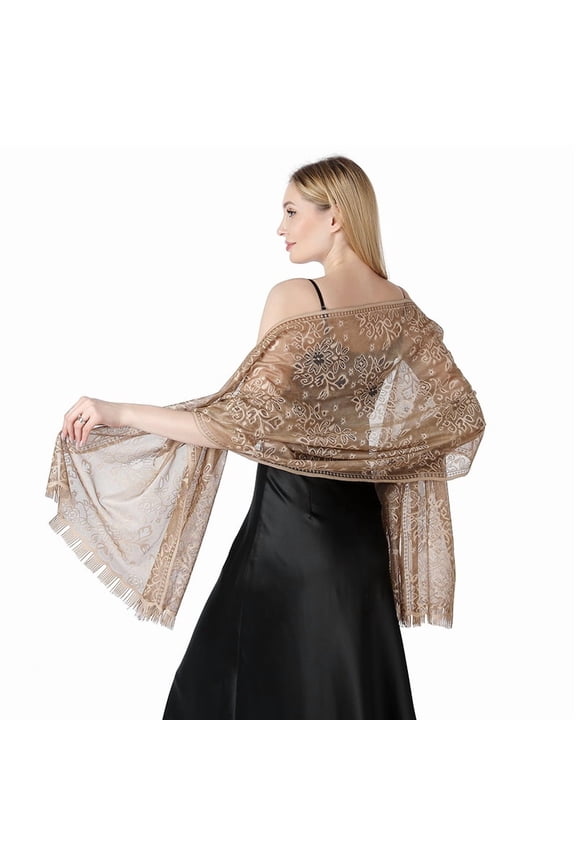 Lace Shawls and Wraps for Evening Dresses Scarfs for Women Pashmina Wedding Formal Shawl
