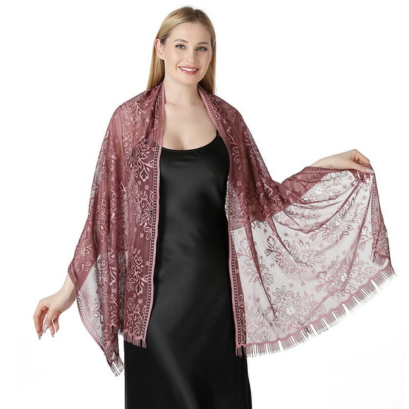 Dalrosia Lace Shawls and Wraps for Evening Dresses Scarfs for Women Pashmina Wedding Formal Shawl