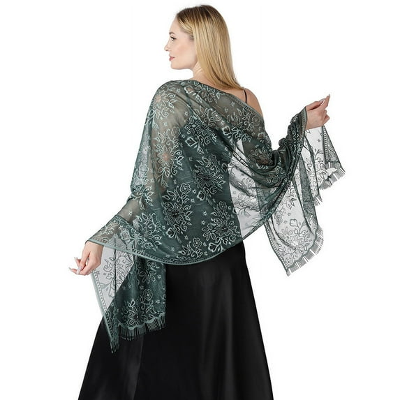 Dalrosia Lace Shawls and Wraps for Evening Dresses Scarfs for Women Pashmina Wedding Formal Shawl
