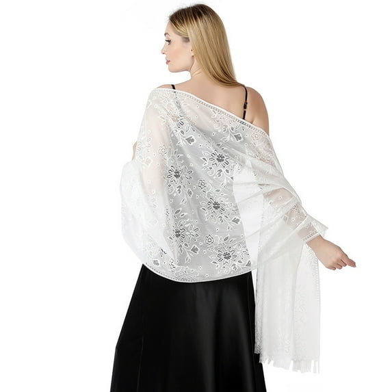 Dalrosia Lace Shawls and Wraps for Evening Dresses Scarfs for Women Pashmina Wedding Formal Shawl