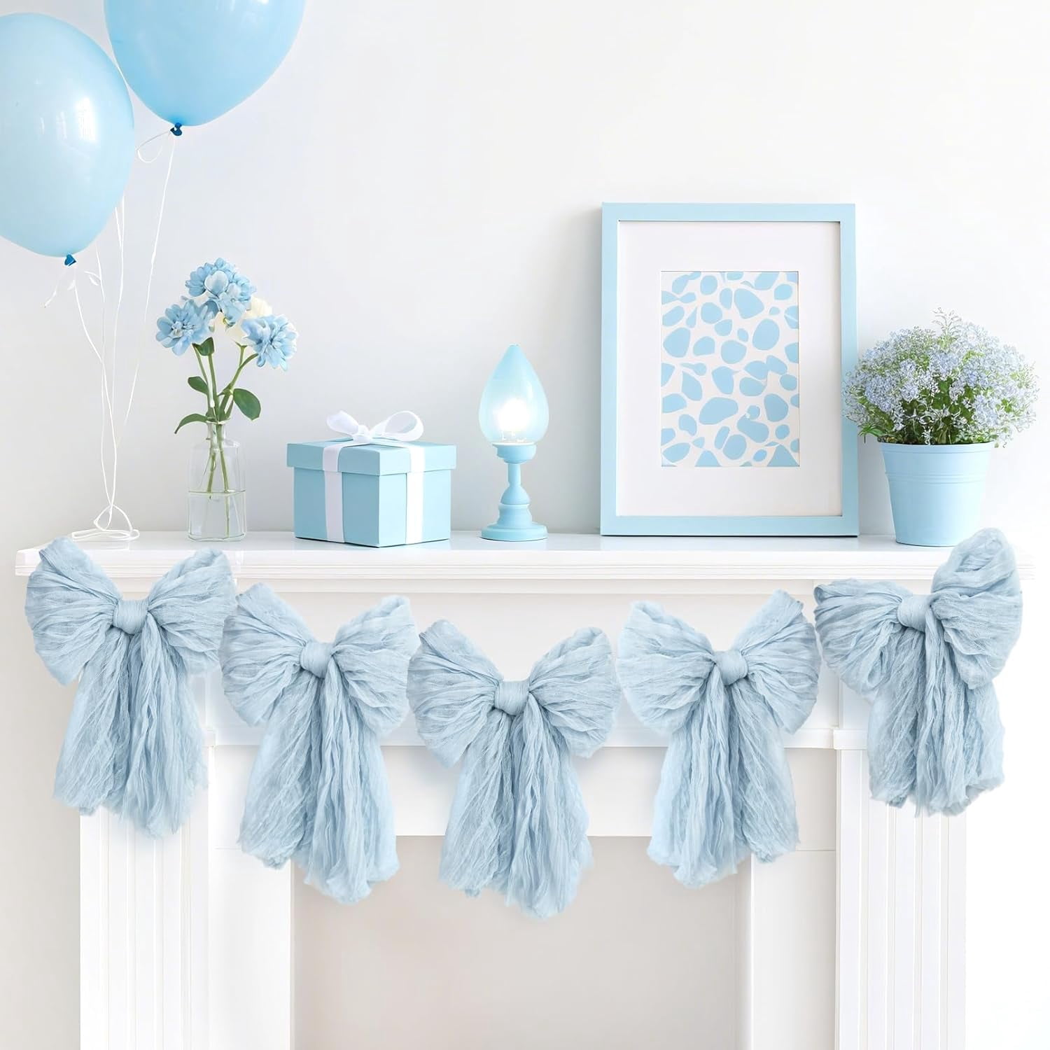Dalrosia Large Bow Garland Banners for Coquette Birthday Party Decorations-Bow Themed Birthday Decor for Baby Shower Bridal Shower Bachelorette Party Wedding Favors Supplies