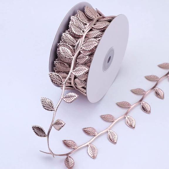 Dalrosia Leaf Ribbon 20 Yards Leaves Trim Rope Artificial Leaf Ribbon for Garland Gift Wrapping Party Wedding Home Decor