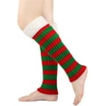 thumbnail image 1 of Dalrosia Leg Warmers for Women Girl Y2K Ribbed Striped Leg Warmer Trim Knitted Christmas Socks Fall Winter Streetwear, 1 of 4