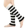 thumbnail image 1 of Dalrosia Leg Warmers for Women Girl Y2K Ribbed Striped Leg Warmer Trim Knitted Christmas Socks Fall Winter Streetwear, 1 of 4