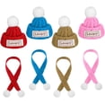 thumbnail image 1 of Dalrosia Mini Knit Hat Mini Christmas Scarf Set Mini Santa Hats for Crafts Mini Christmas Decorations for DIY Doll, 1 of 5
